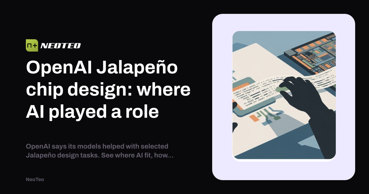 OpenAI Jalapeño chip design: where AI played a role | NeoTeo