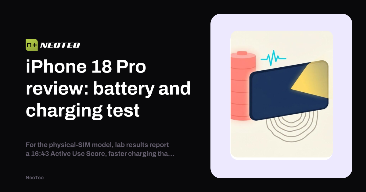 Lab Index Layout iPhone 18 Pro review: battery and charging test | NeoTeo