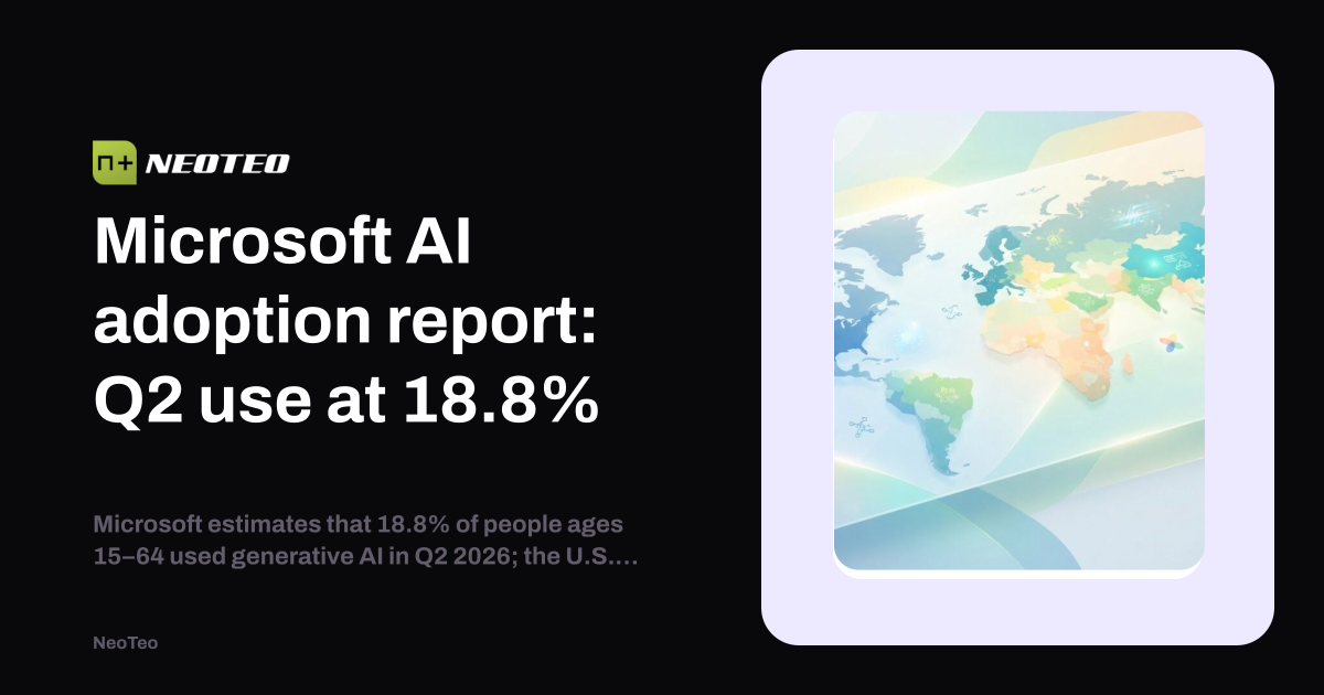 Mircrosoft Login Microsoft AI adoption report: Q2 use at 18.8% | NeoTeo