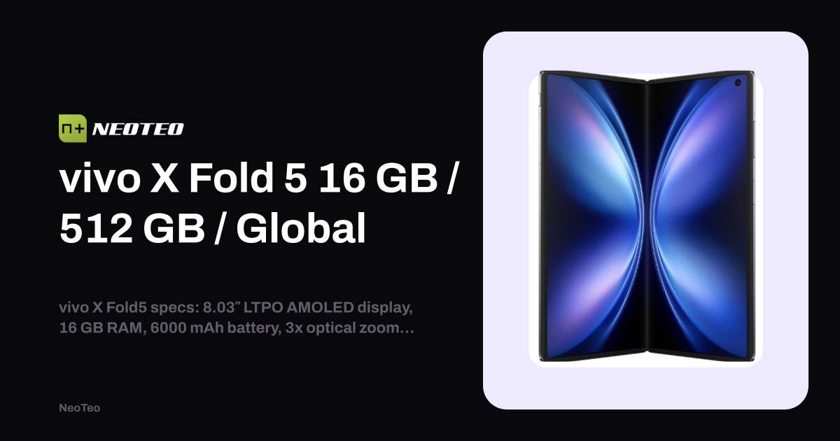 Computer History Time Graph vivo X Fold 5 16 GB / 512 GB / Global: specs and features | NeoTeo